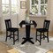International Concepts 42 in. Solid Wood Dual Drop Leaf Dining Table with 2 Counter Height Stools in Black K46-42DPT-23B-S102-2 - alternate 7